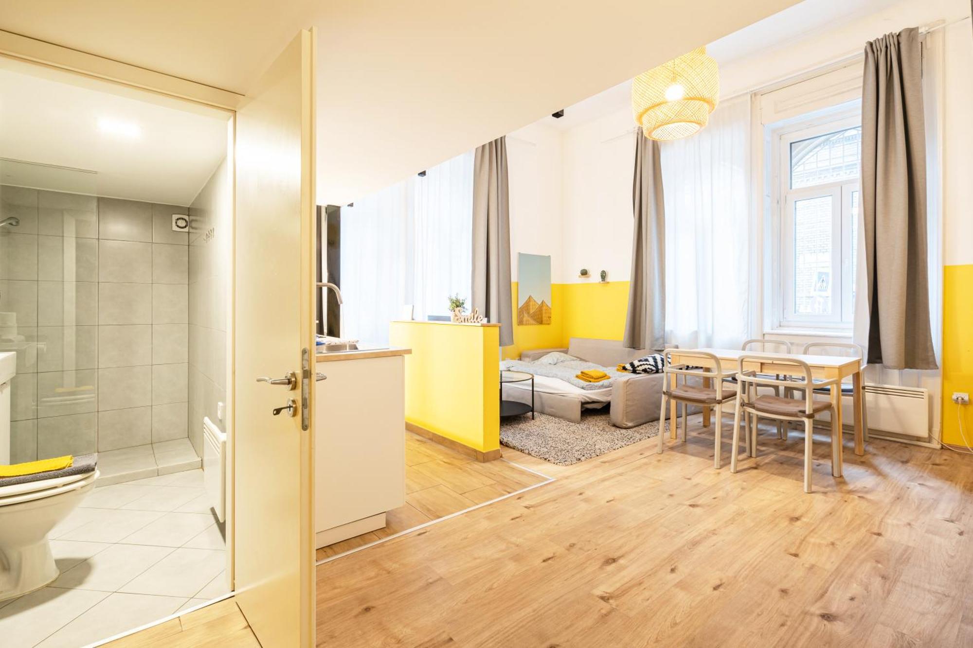 Charming Studio In The Heart Of The Jewish Quarter W41 Yellow Apartment Budapest Bagian luar foto